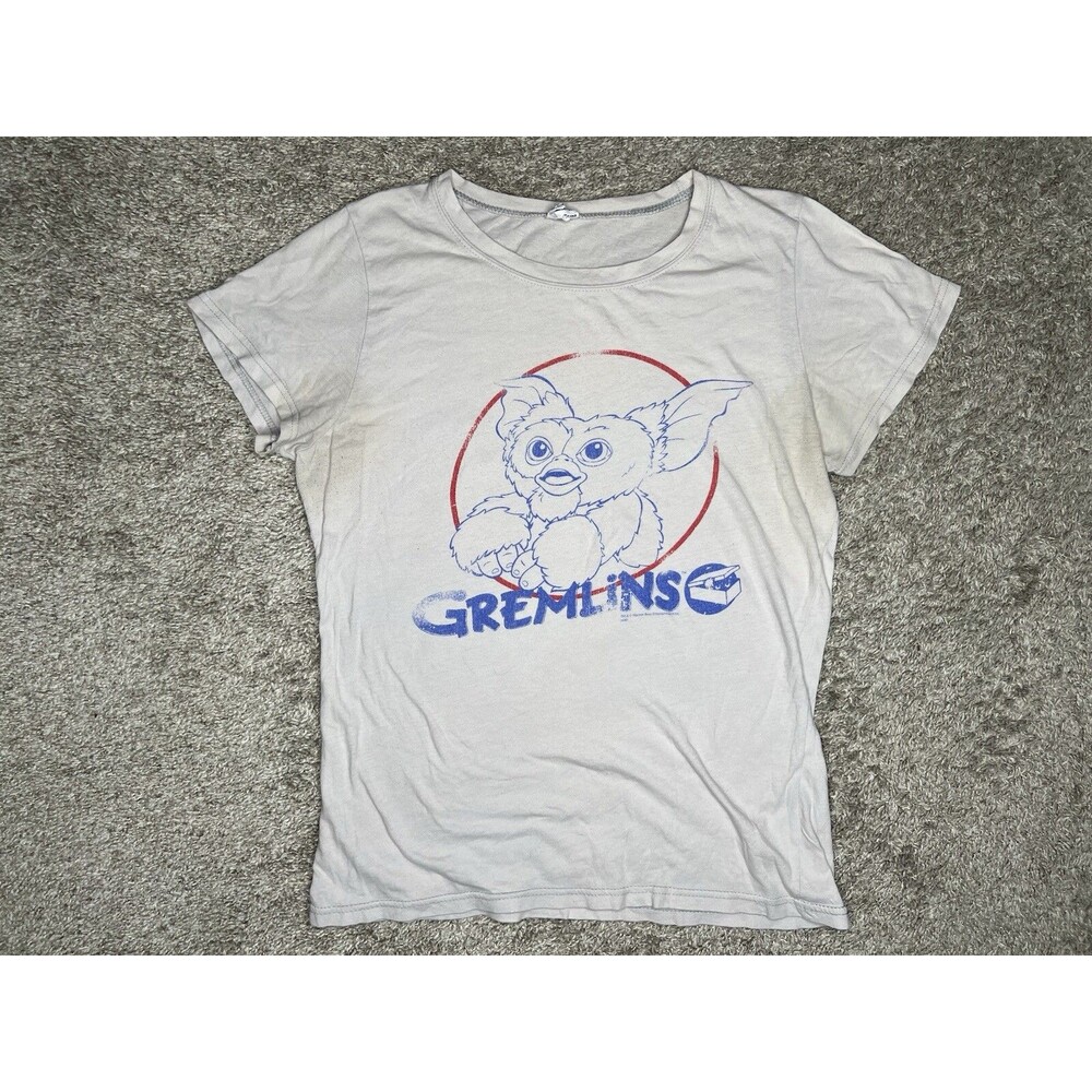 Gremlins Gizmo Gremlin Outline Junior Women's Slim Fit T-Shirt Size XL